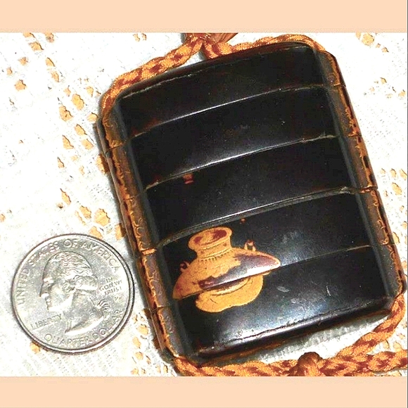 Antique EDO Era Japanese Carved Inro Box Netsuke & ID Value Guide Book RARE Set - Picture 12 of 12